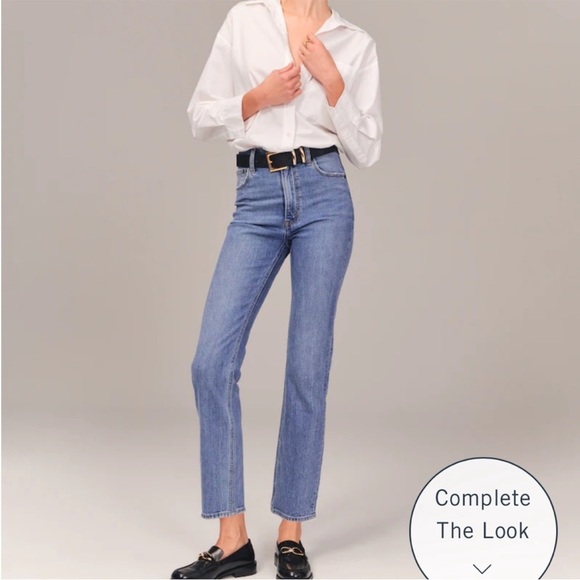 Abercrombie & Fitch Ultra High Rise Ankle Straight Jean Size 24 / 00 - Picture 1 of 6